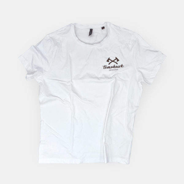 TOMAHAWK DRYAGING Herren T-Shirt, 100% Baumwolle, Weiß, Grafik-Aufdruck: Stier, Vorderseite